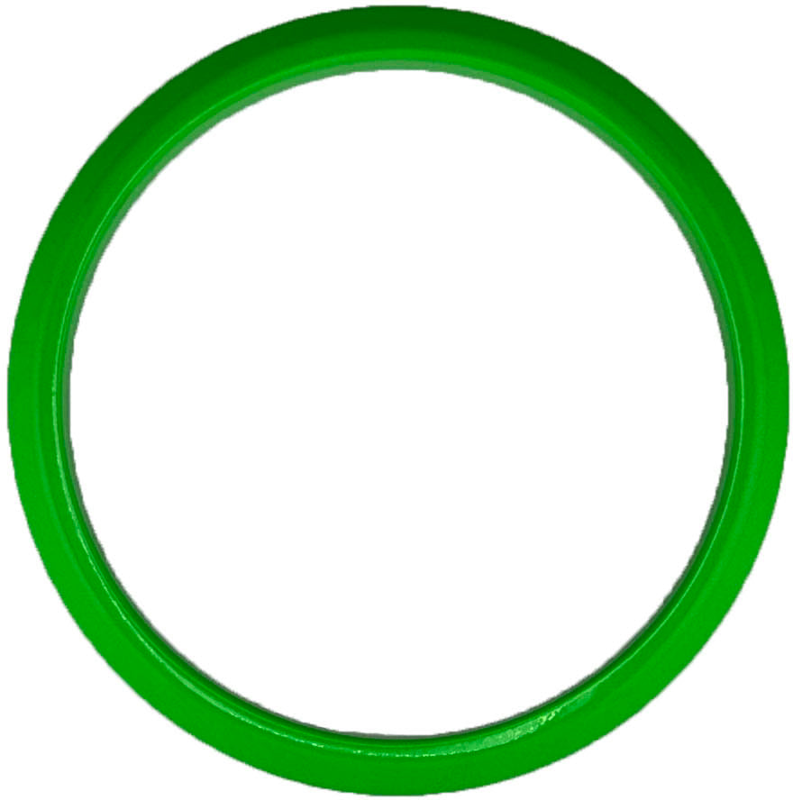 GAFFRIG PART #8650 FLAT BEZEL 4 5/8 INCH I.D. x 5 1/2 INCH O.D. LIME GREEN