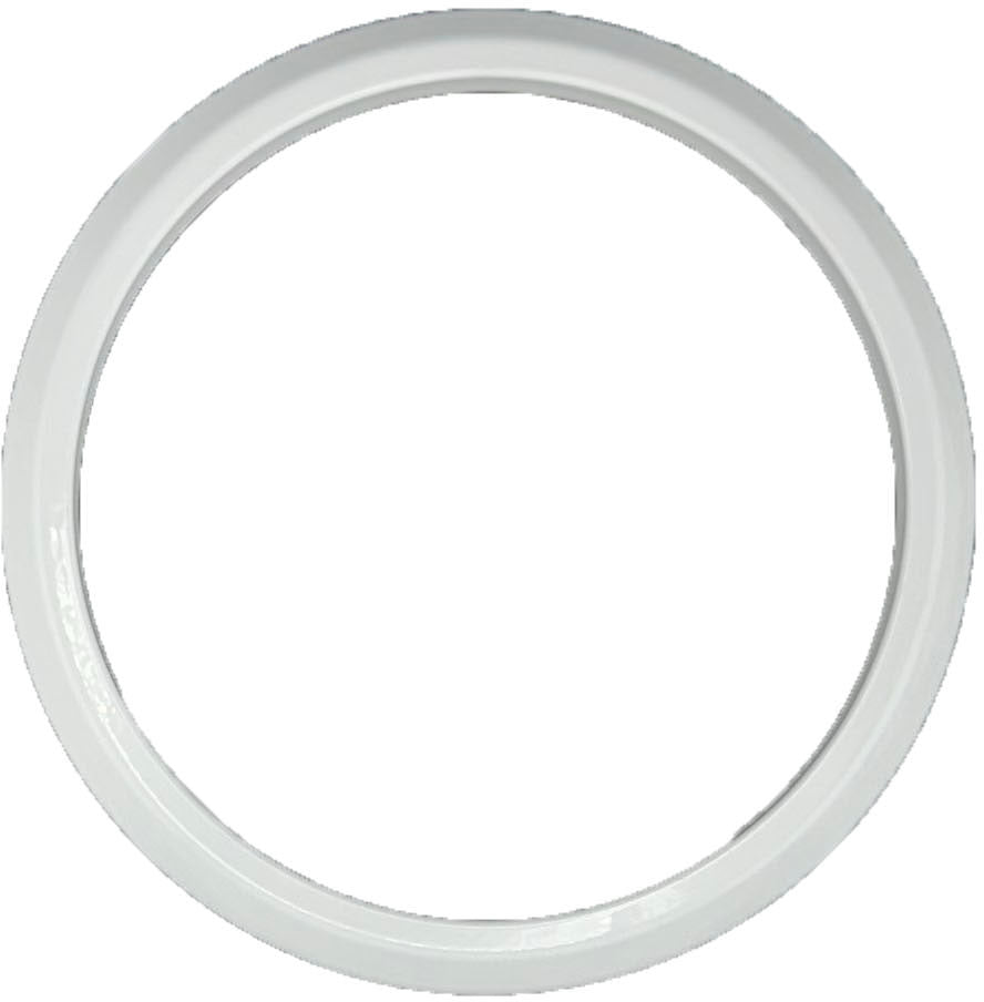 GAFFRIG PART #8650 FLAT BEZEL 4 5/8 INCH I.D. x 5 1/2 INCH O.D. WHITE