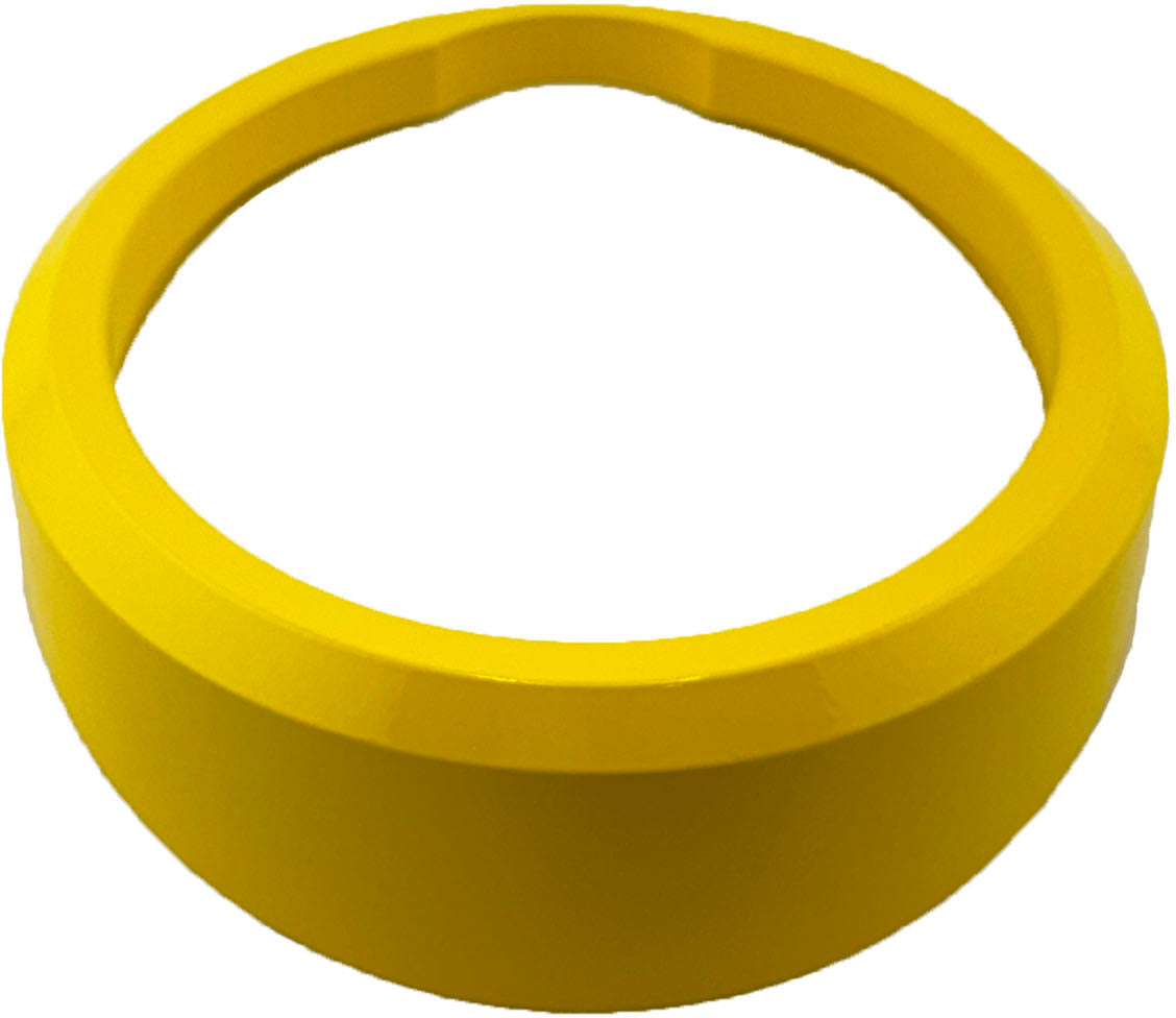 GAFFRIG PART #8750 ANGLED BEZEL 4 5/8 INCH I.D. x 5 11/16 INCH O.D. YELLOW