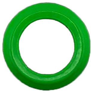 GAFFRIG PART #8800 FLAT BEZEL 3/4 I.D. x 1 5/16" O.D. LIME GREEN