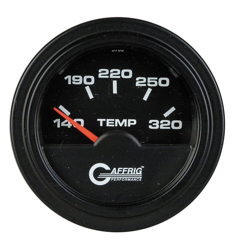 GAFFRIG PART #5030 2 INCH ELECTRIC TRANSMISSION OIL TEMPERATURE MARINE BOAT GAUGE 140-320 F BLACK